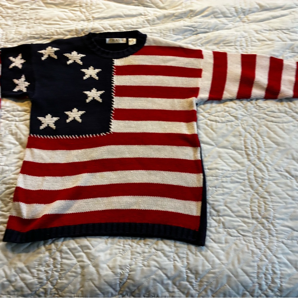 Chaus American Flag Knit Sweater